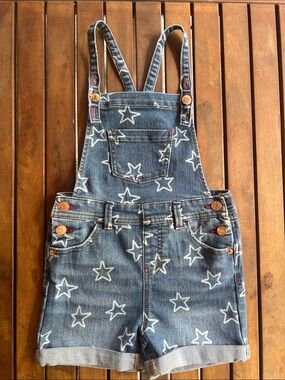 Girl’s Cat and Jack Denim Overalls Star Print